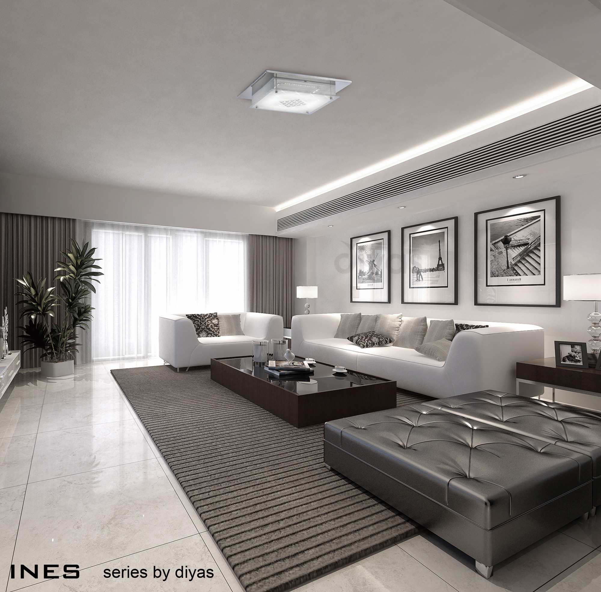 Ines Crystal Ceiling Lights Diyas Flush Crystal Fittings Ines Crystal Ceiling Lights Diyas Flush Crystal Fittings